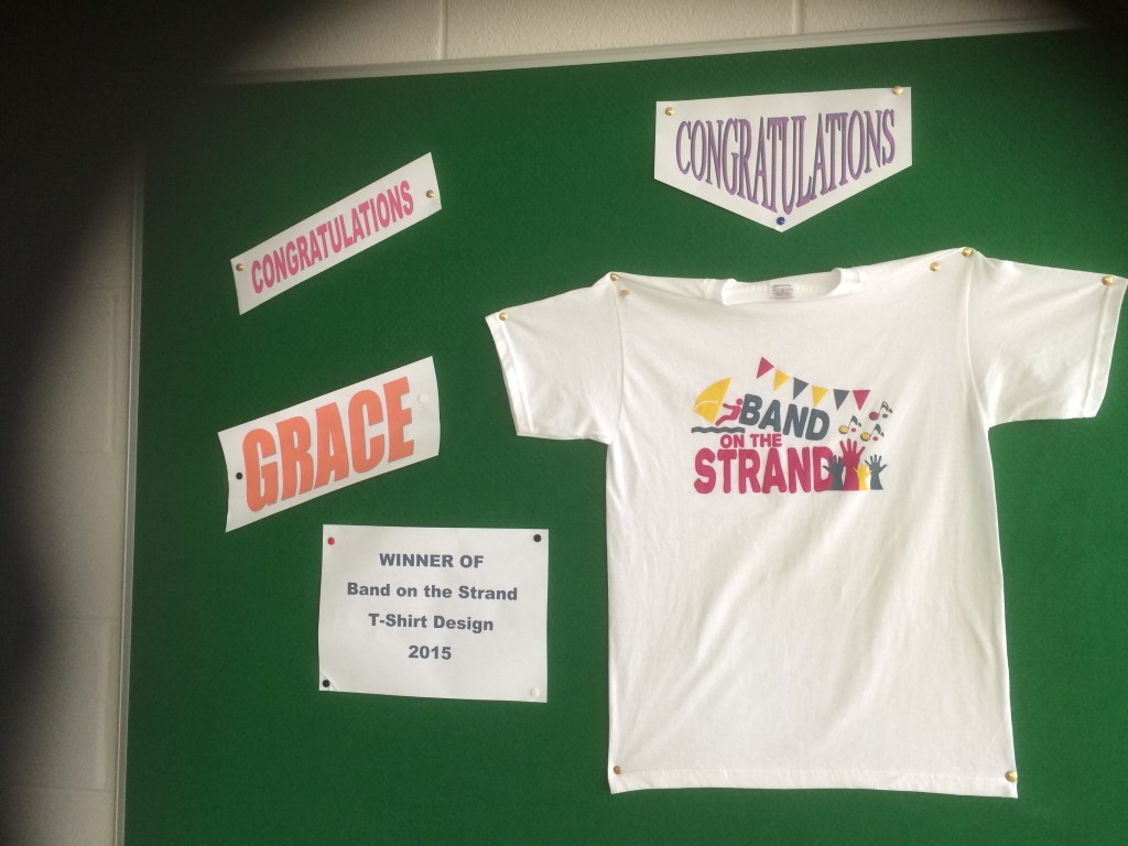 Band on the Strand T Shirt Competition 2015. Won by Grace Cumiskey